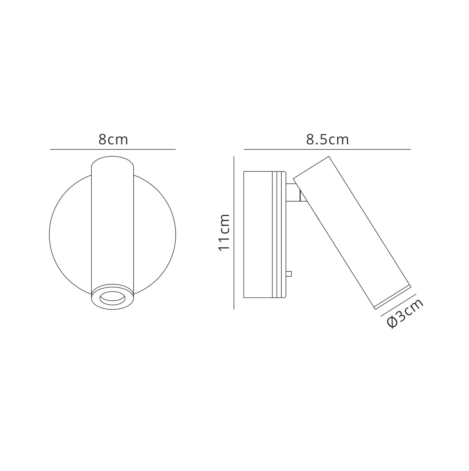 M6075  Prea Wall/Reading Light 3W LED Switched Matt White